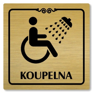 Koupelna, 100x100mm, zlatá, Texas